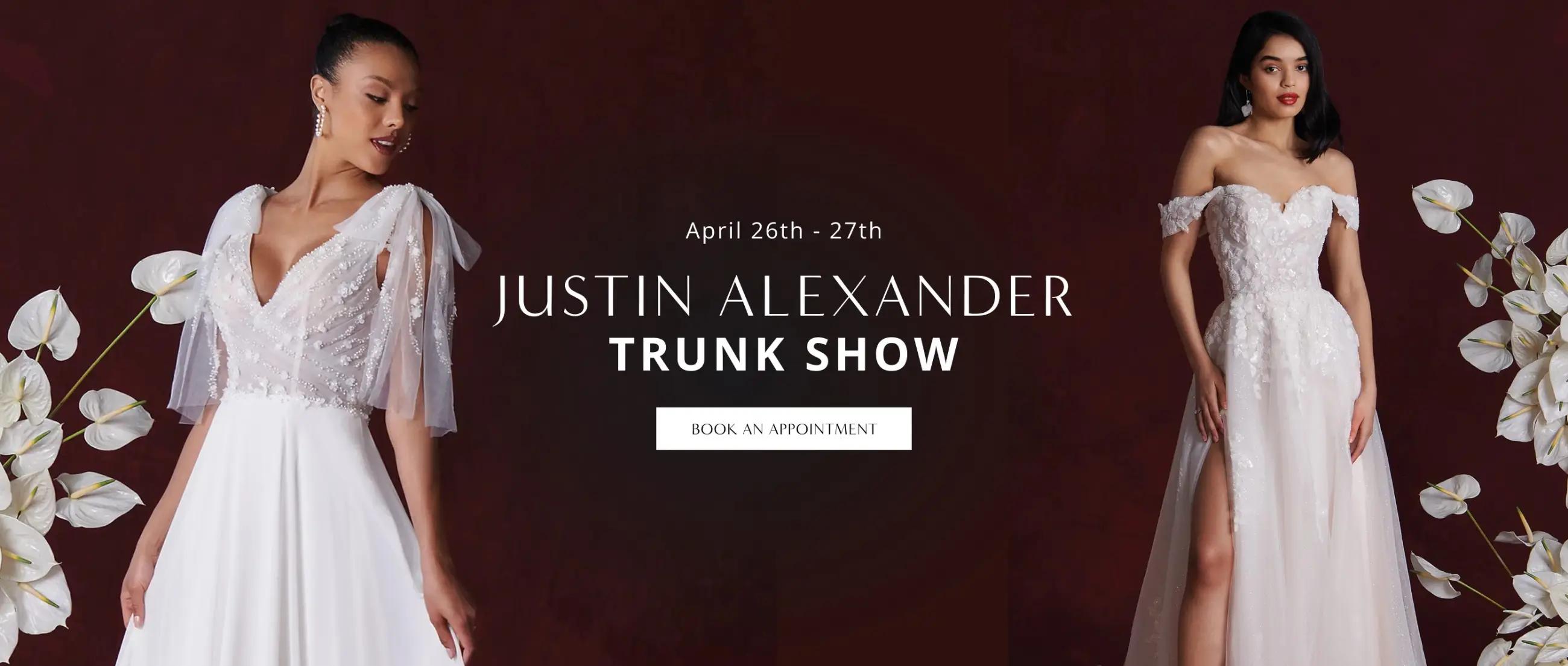 Justin Alexander Trunk Show banner